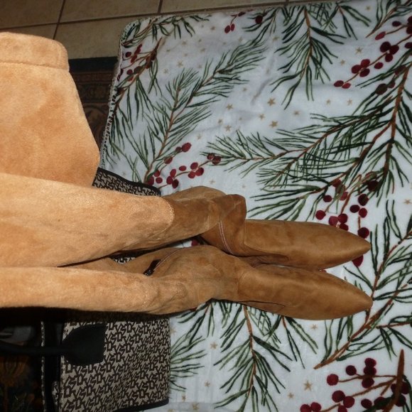 Sale- Stylish Tall Faux Suede Pointed Toe Over-The-Knee Boots sz 42EU/11US - Picture 8 of 11